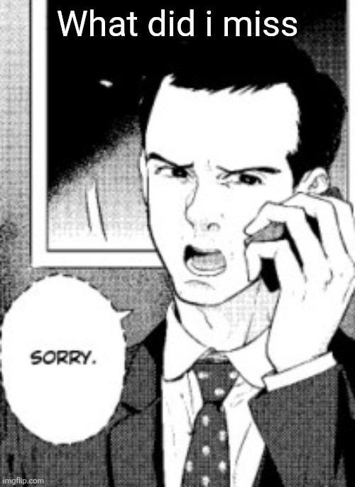 Sorry. | What did i miss | image tagged in sorry | made w/ Imgflip meme maker