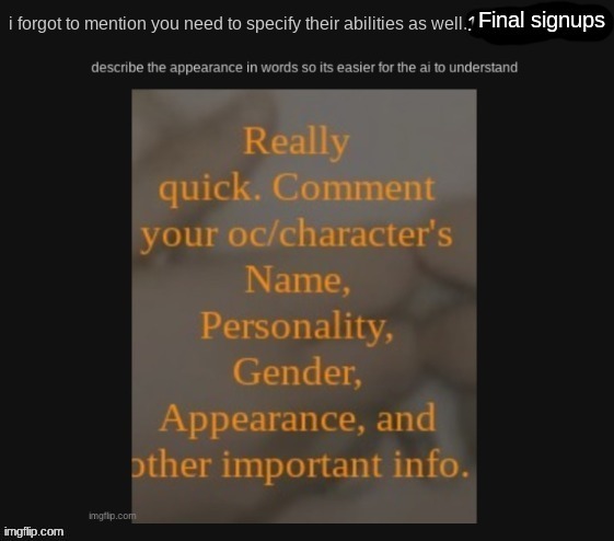 yes, everything in my last post was added | made w/ Imgflip meme maker