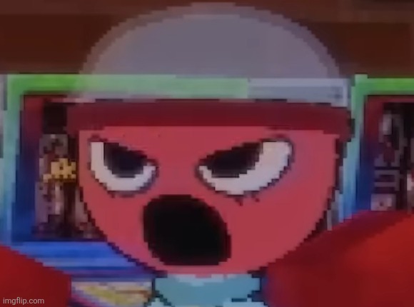 An angry Gachapon.mp3 | image tagged in angry gigi,gigi,dandy's world | made w/ Imgflip meme maker