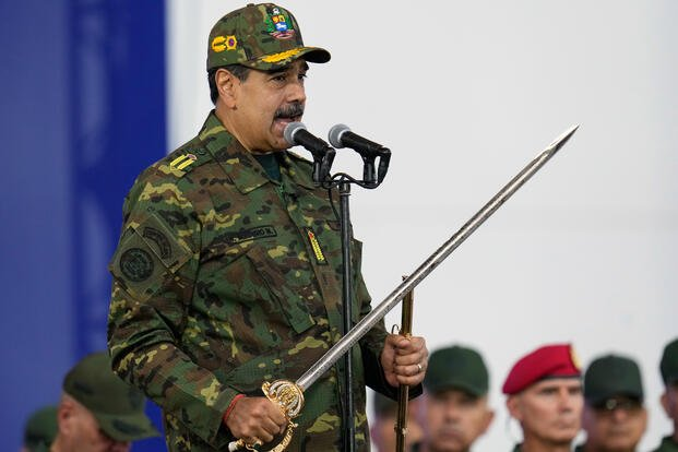 Nicolas Maduro sword Blank Meme Template