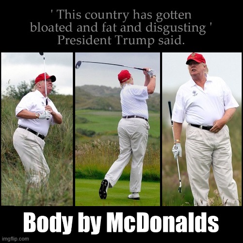 Fat Trump golfing | image tagged in fat trump golfing | made w/ Imgflip meme maker