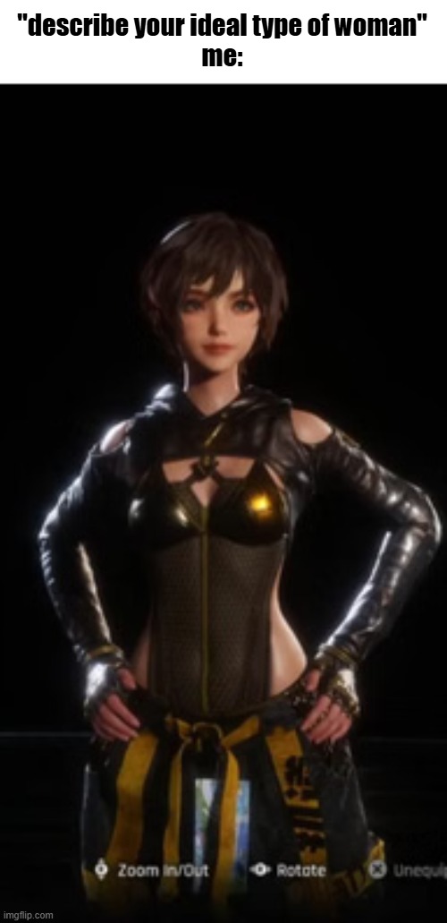 ong we yes WE are cracking lily from Stellar Blade | "describe your ideal type of woman"
me: | image tagged in hear me out | made w/ Imgflip meme maker