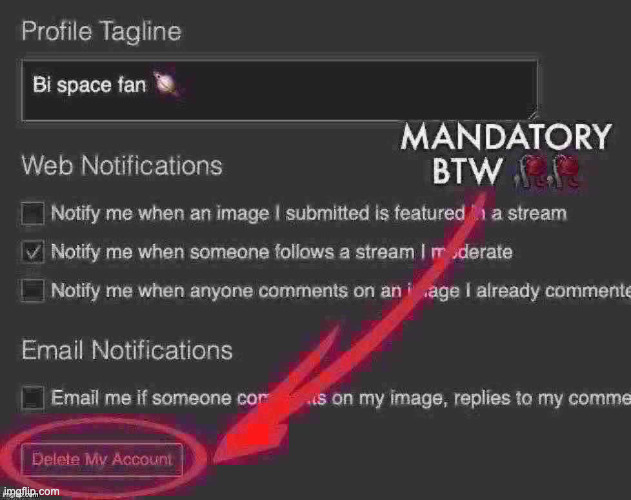 image tagged in mandatory btw | made w/ Imgflip meme maker