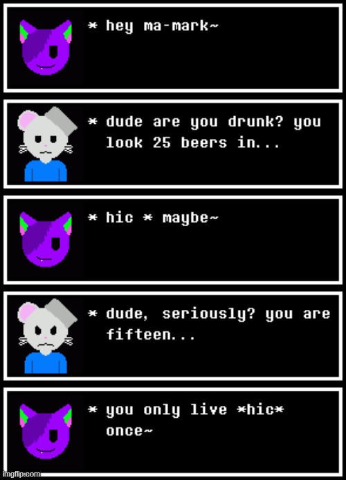 average conversation between my two fursona's (Brandon is kinda reckless) | made w/ Imgflip meme maker
