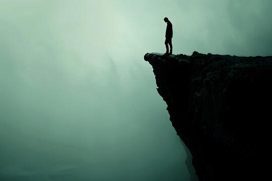 Man on the edge Blank Meme Template