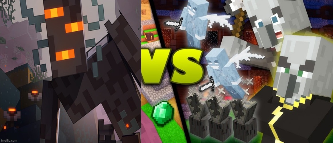 Illagers vs Villagers | image tagged in illagers vs villagers | made w/ Imgflip meme maker