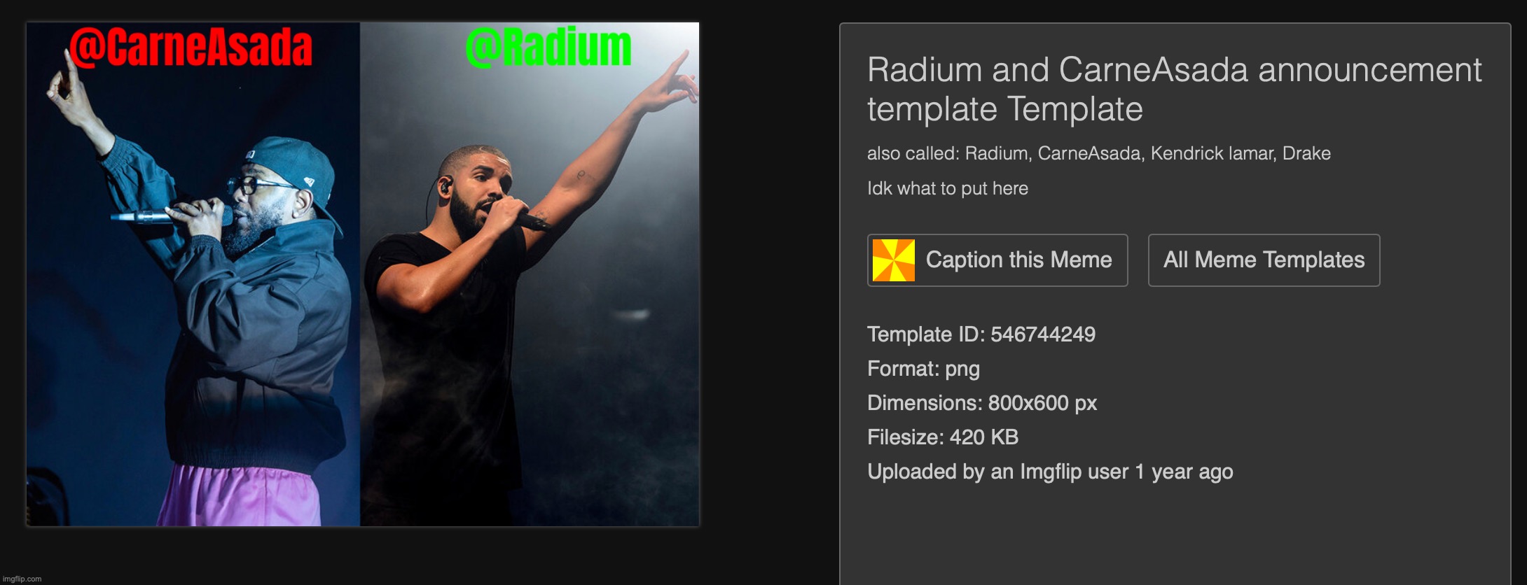 Ofc radium got drake in this template | made w/ Imgflip meme maker