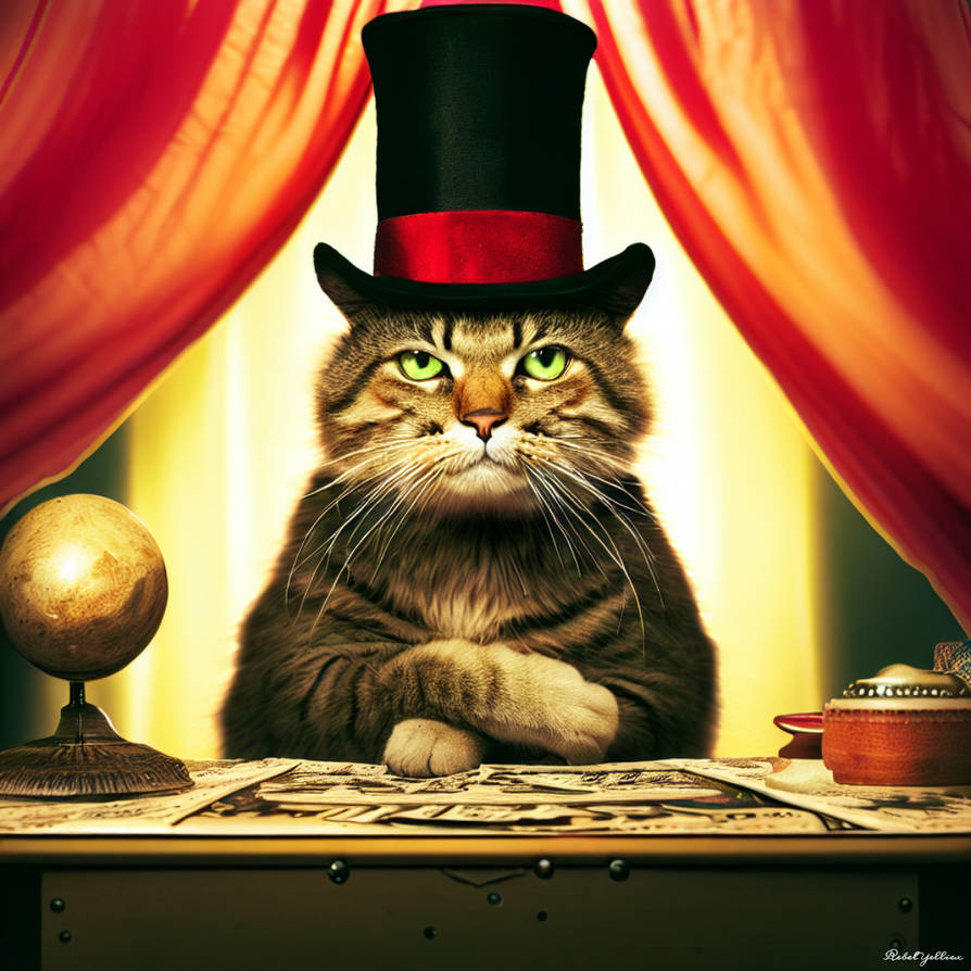 cat top hat Blank Meme Template