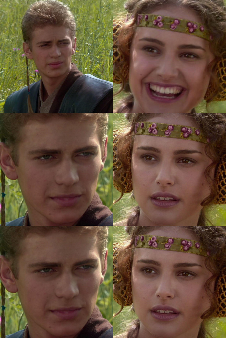 Anakin Padme 6 Panel Blank Meme Template