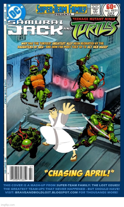 image tagged in comics,tmnt,samurai jack,mashup | made w/ Imgflip meme maker