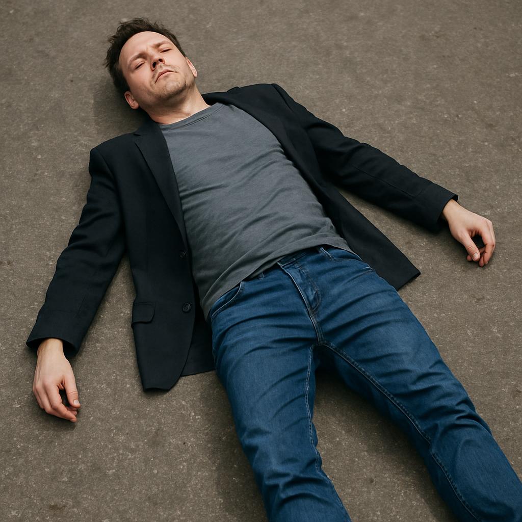 a dude dropped dead Blank Meme Template