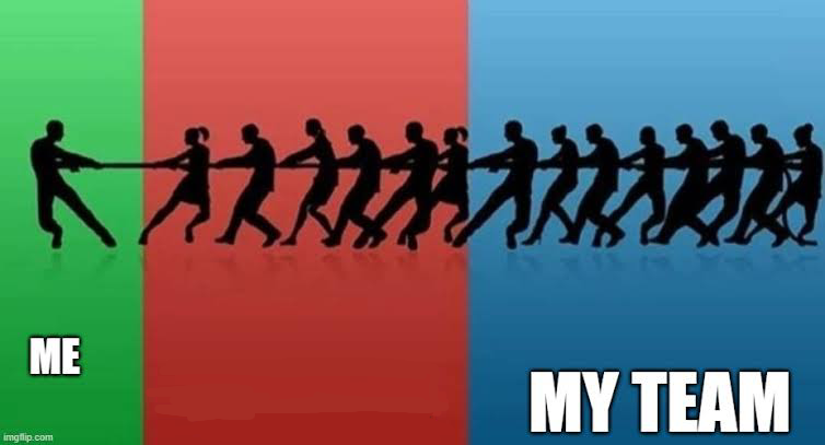 Me vs Enemy + My Team Blank Meme Template