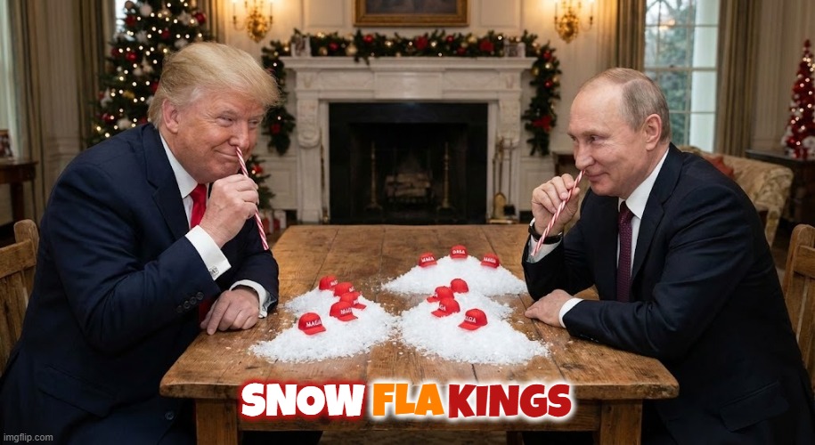 SNOW KINGS | SNOW; FLA; KINGS | image tagged in trump,putin,maga,snowflakes,cocaine,drug dealer | made w/ Imgflip meme maker