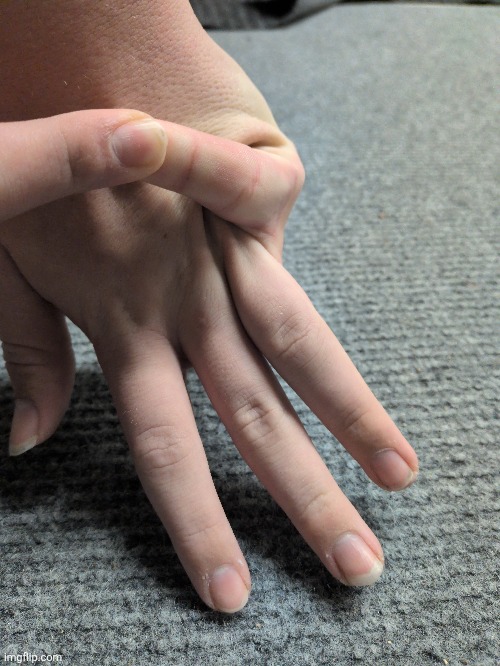 My finger is kinda weird | image tagged in bleh | made w/ Imgflip meme maker