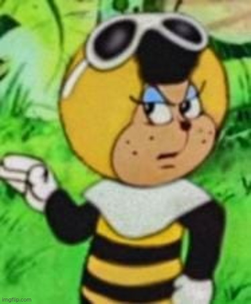 Levallois the evil bee from Cococinel 1992 cartoon | image tagged in dibujos animados | made w/ Imgflip meme maker