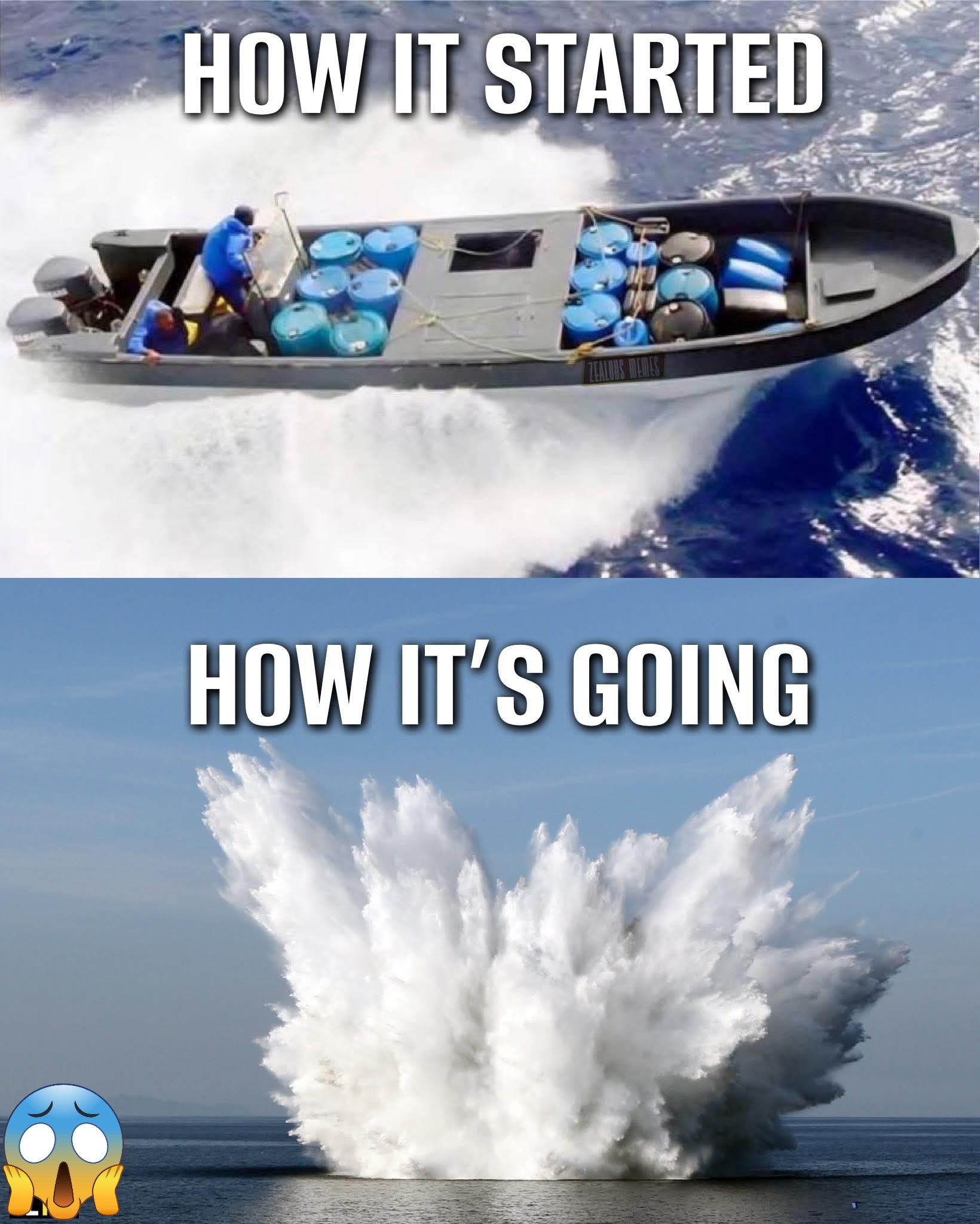 Drug boat Blank Meme Template