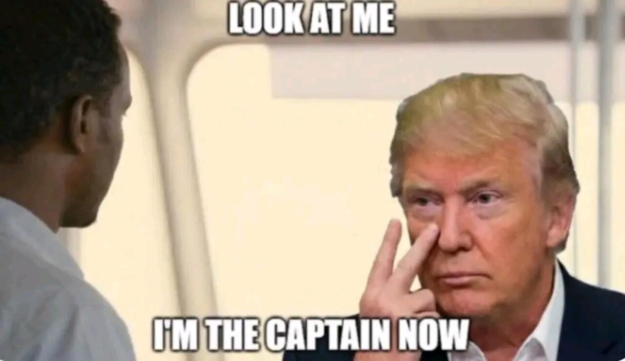 Somali pirate and Trump Blank Meme Template