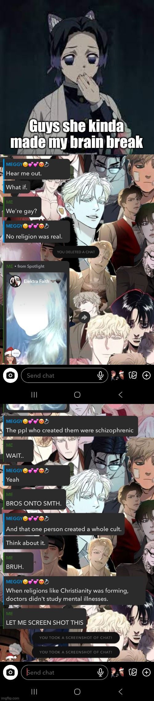 Absolutely no hate to anyone, she's Christian - Welcome to shower thoughts | Guys she kinda made my brain break | image tagged in wait u have a point | made w/ Imgflip meme maker