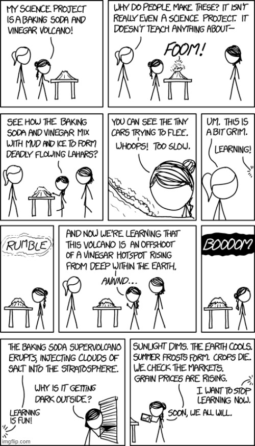 image tagged in science,project,volcano,outside,real life,uh oh | made w/ Imgflip meme maker