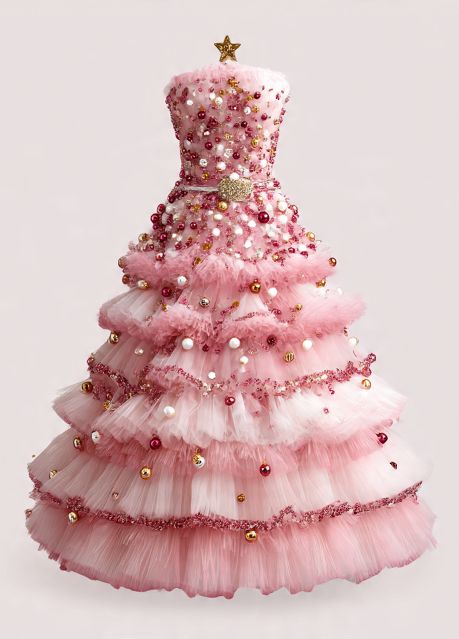 High Quality Holiday Season Pink Dress Blank Meme Template