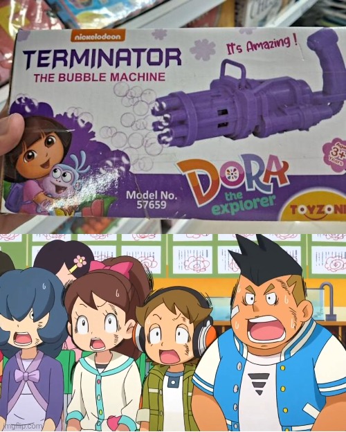 I thought Dora the Explorer is a cartoon for the children! | image tagged in dora the explorer,terminator | made w/ Imgflip meme maker