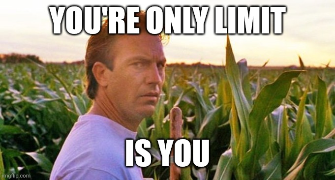 Limit | YOU'RE ONLY LIMIT; IS YOU | image tagged in if you build it they will come | made w/ Imgflip meme maker