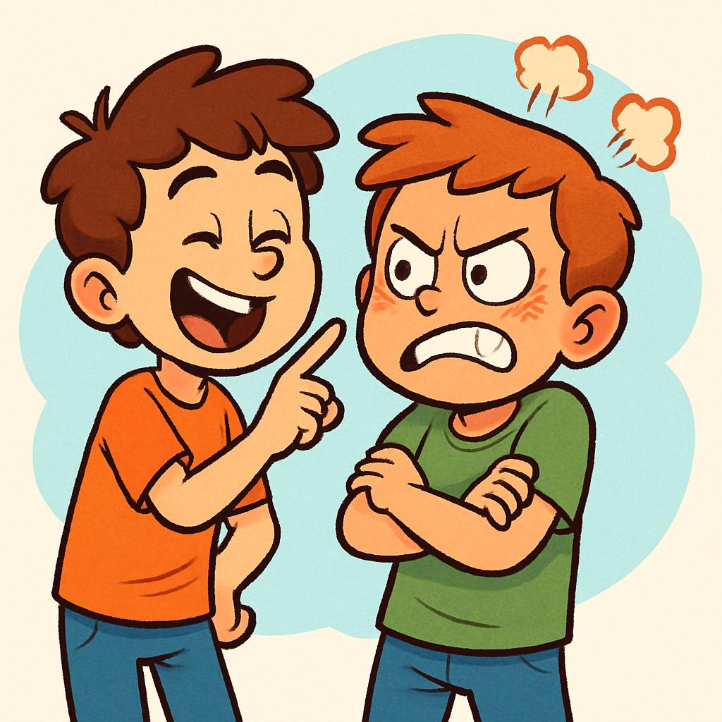 A Person that teases the other that gets angry Blank Meme Template