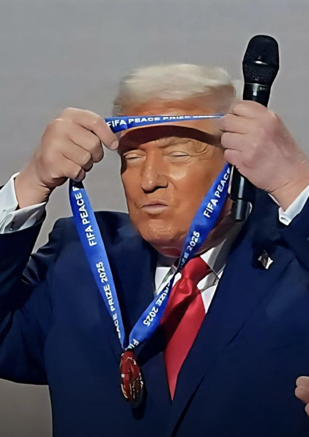 Trump medals himself Blank Meme Template