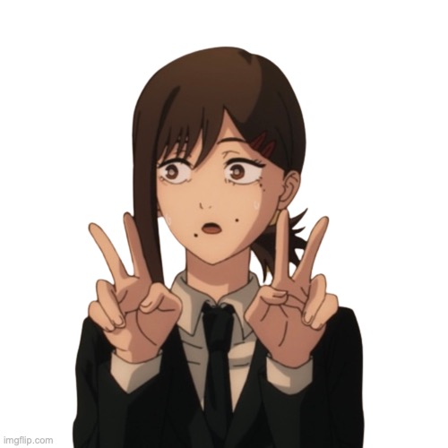 lemme drop this here and see if you get the reference | image tagged in kobeni peace sign,don't hurt me mods | made w/ Imgflip meme maker