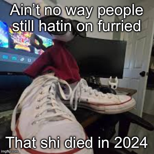 Shaw | Ain’t no way people still hatin on furried; That shi died in 2024 | image tagged in shaw | made w/ Imgflip meme maker