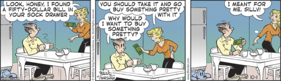 Blondie | image tagged in comics | made w/ Imgflip meme maker