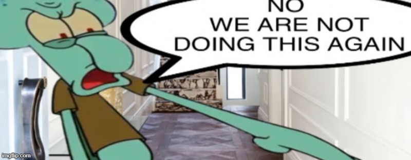 No, we are not doing this again | image tagged in no we are not doing this again | made w/ Imgflip meme maker