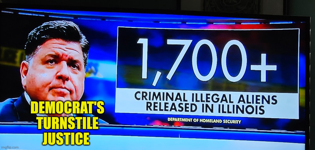 Democrat's Turnstile justice | DEMOCRAT'S TURNSTILE JUSTICE | image tagged in illinois,illegal crime,sanctuary cities,national security,public safety | made w/ Imgflip meme maker