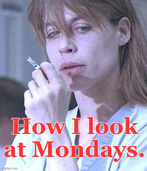 The first 5 days of the week are the worst | How I look at Mondays. | image tagged in mondays | made w/ Imgflip meme maker