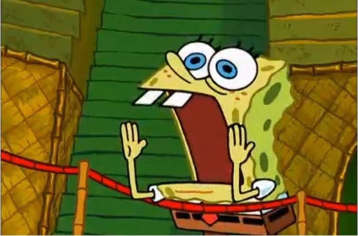 screaming spongebob Blank Meme Template