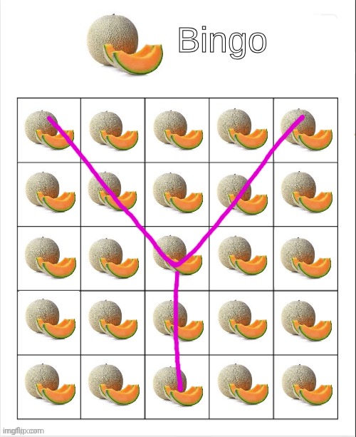 cantaloupe bingo | image tagged in cantaloupe bingo | made w/ Imgflip meme maker