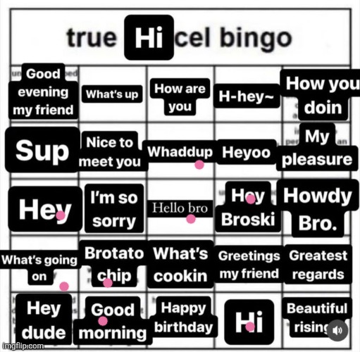 hicel bingo | image tagged in hicel bingo | made w/ Imgflip meme maker