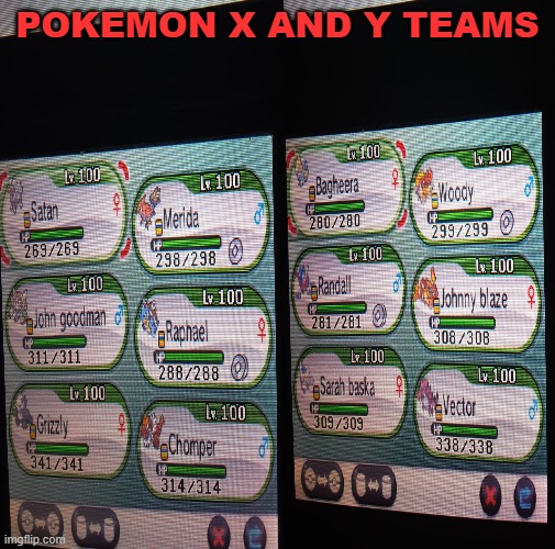 pokemon x and y teams | POKEMON X AND Y TEAMS | image tagged in pokemon,pokemon memes,video games,gaming,nintendo | made w/ Imgflip meme maker
