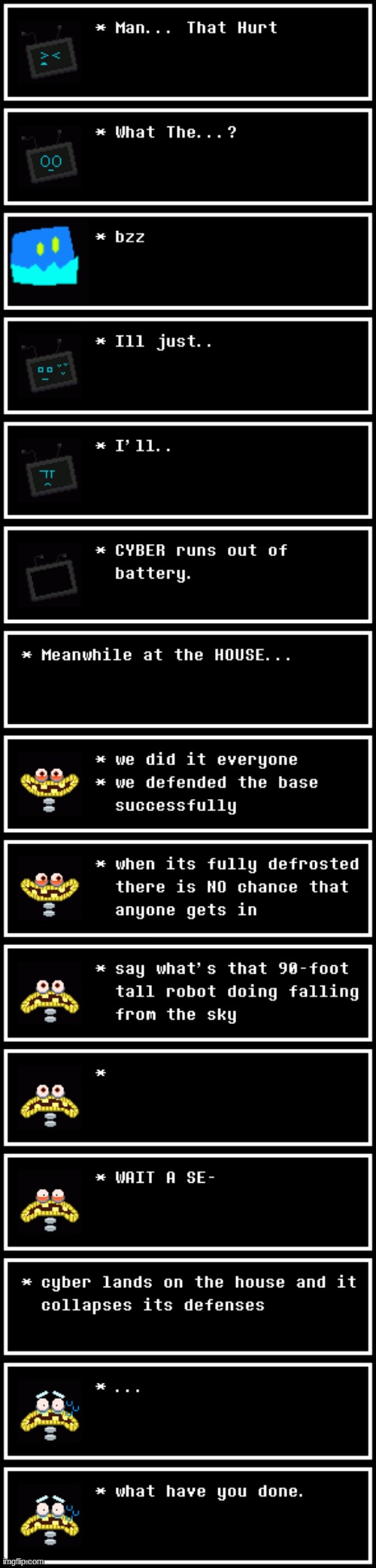 cyber makes the discovery of the cosmic Insect: he also dooms literally everyone to christmas | made w/ Imgflip meme maker