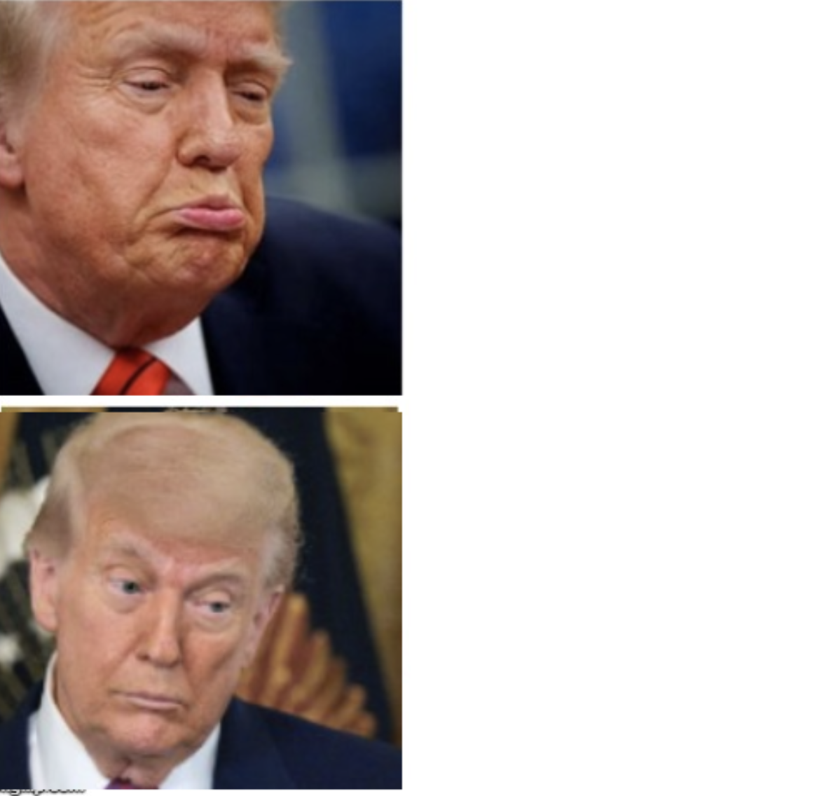 Trump pouting hotline bling Blank Meme Template
