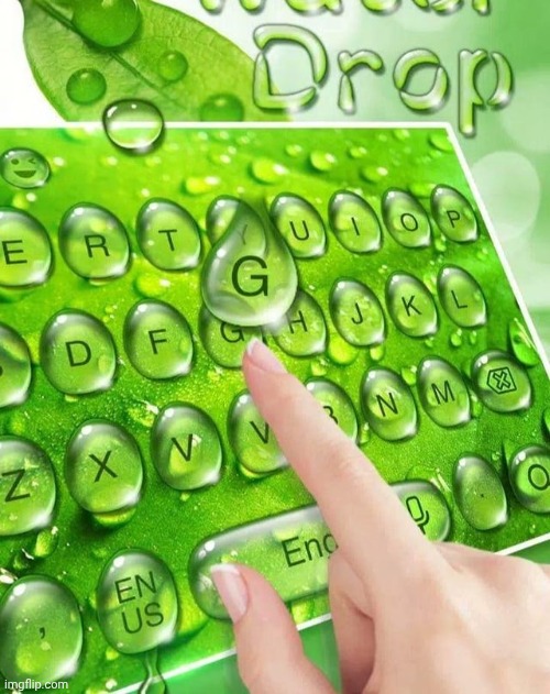 really cool leaf keyboard with the letter G highlighted: | made w/ Imgflip meme maker