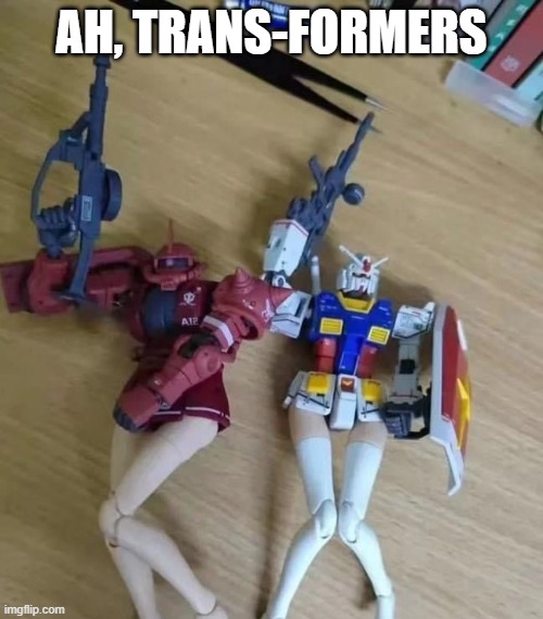 New Toy | AH, TRANS-FORMERS | image tagged in cursed image | made w/ Imgflip meme maker