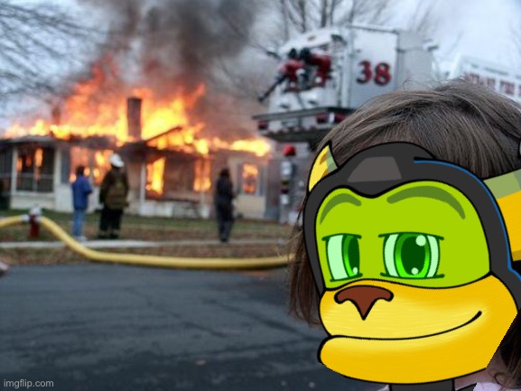 Nice | image tagged in memes,disaster girl | made w/ Imgflip meme maker