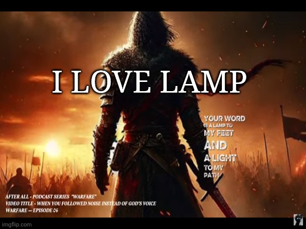 Dokkodo | I LOVE LAMP | image tagged in samurai jack,tom and jerry swordfight,man giving sword to larger man,oh my god okay it's happening everybody stay calm | made w/ Imgflip meme maker