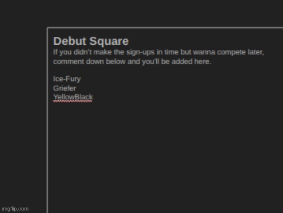 so um once in a lifetime event uhhh if you arent in this season comment if you wanna join late | made w/ Imgflip meme maker