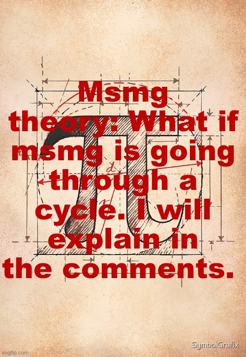 pi | Msmg theory: What if msmg is going through a cycle. I will explain in the comments. | image tagged in pi | made w/ Imgflip meme maker