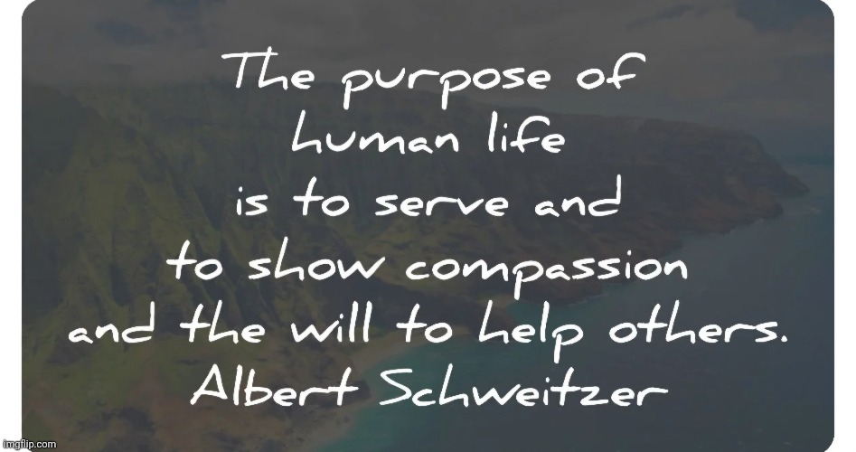 Albert Schweitzer | image tagged in life,compassion,christianity | made w/ Imgflip meme maker