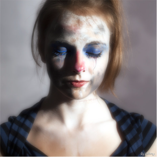 Sad Clown Girl Blank Meme Template