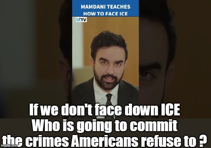 He's got a brand new commercial | If we don't face down ICE
Who is going to commit the crimes Americans refuse to ? | image tagged in mamdani ice commercial meme | made w/ Imgflip meme maker