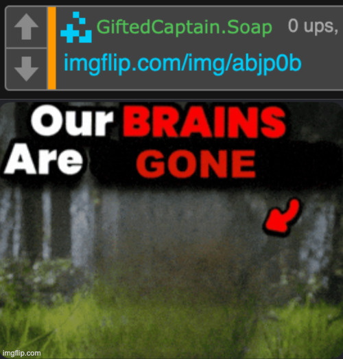 image tagged in our brains are gone | made w/ Imgflip meme maker